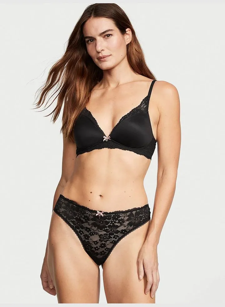 Lace Front Thong Panty