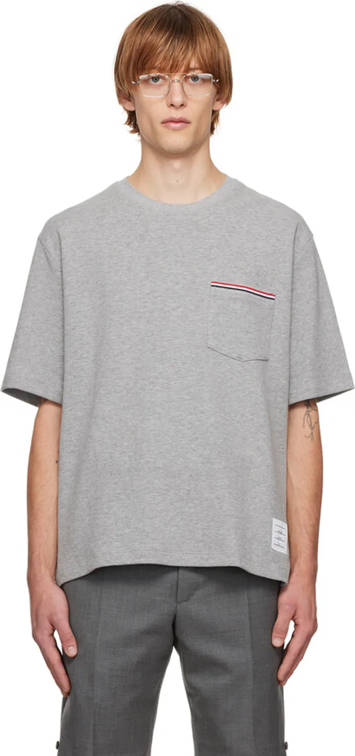 Thom Browne Gray Pocket T-Shirt