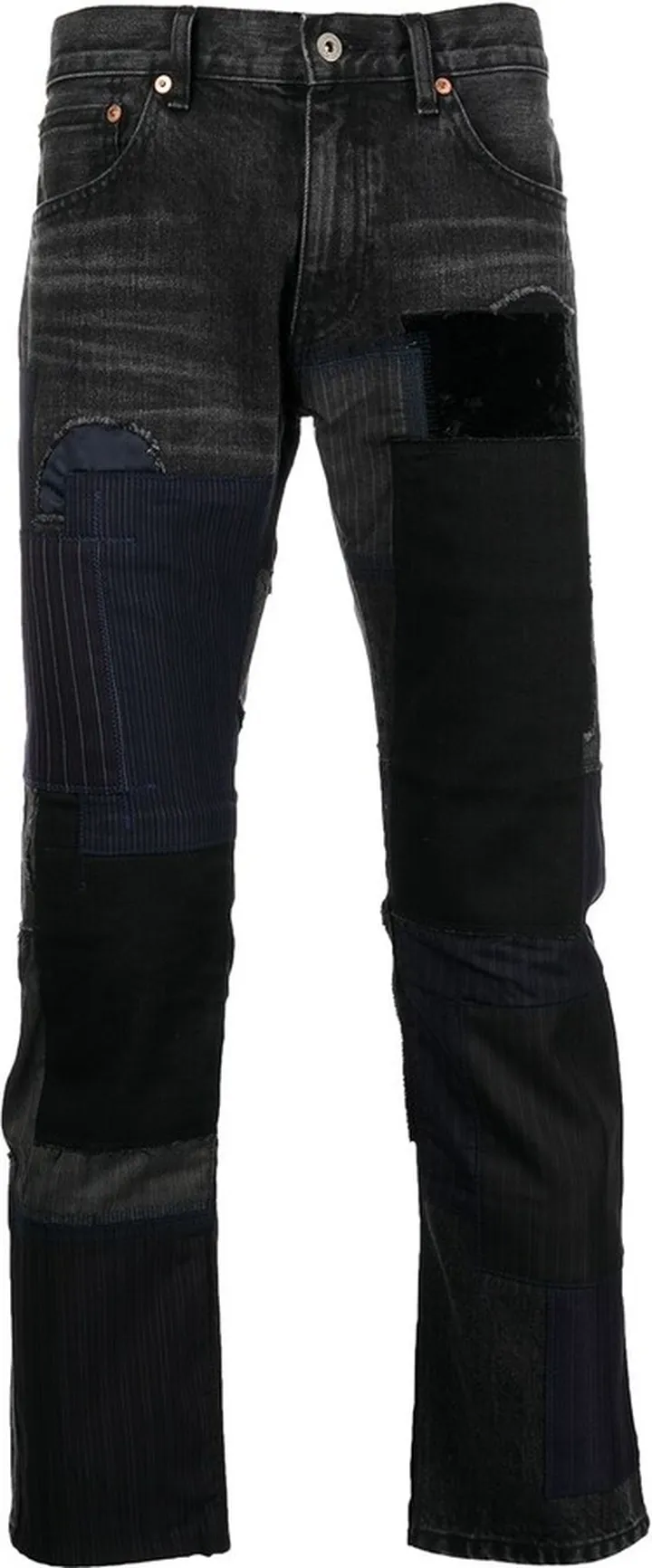 Patchwork-Detail Skinny Trousers