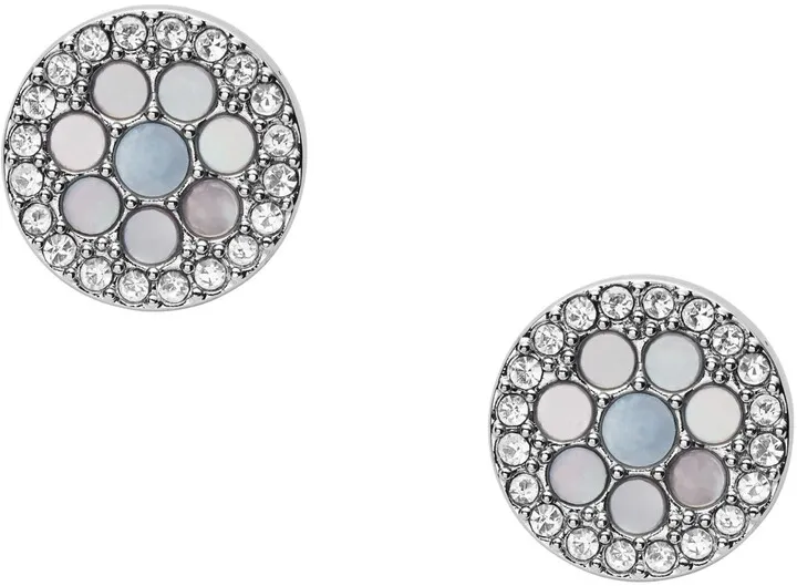 Val Blue Mosaic Stainless Steel Earring