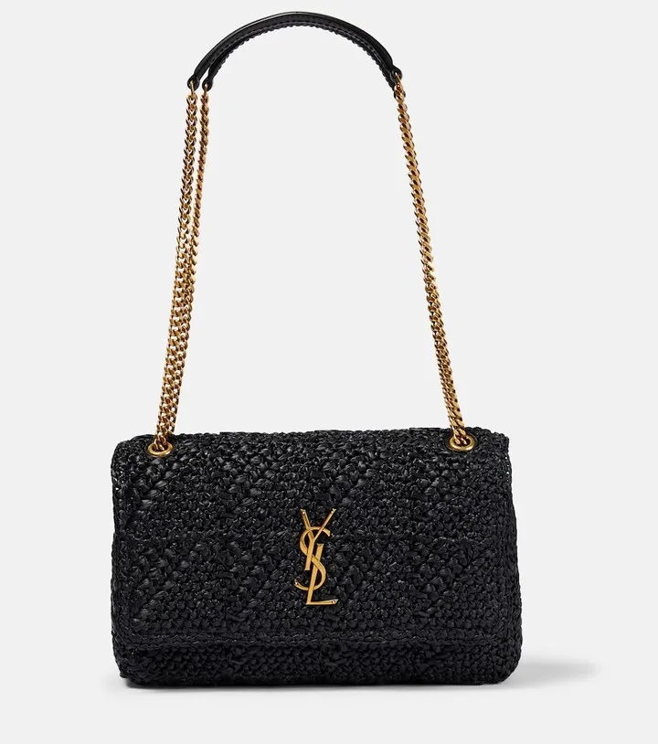 Jamie Medium raffia shoulder bag