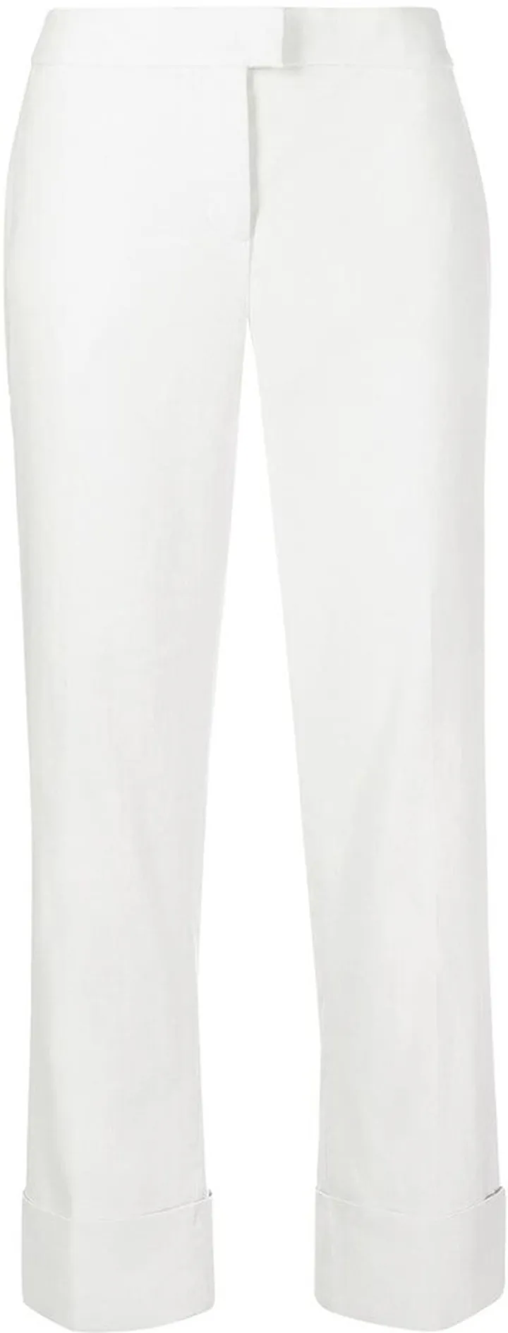 High-Waist Rhinestone Cuff Trousers