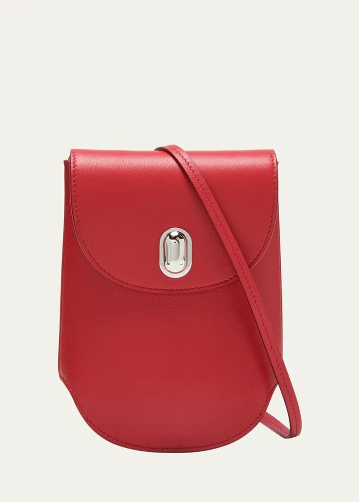 Tondo Pouch Leather Crossbody Bag