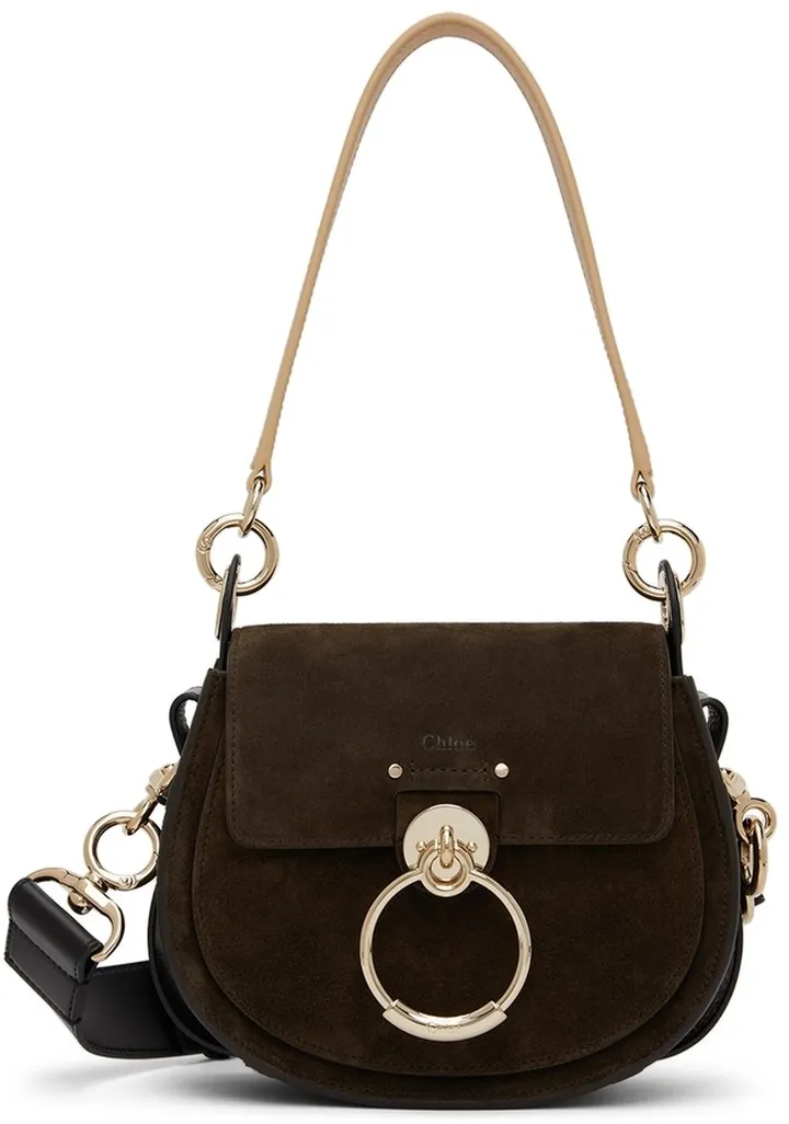 Chloé Brown Small Tess Shoulder Bag