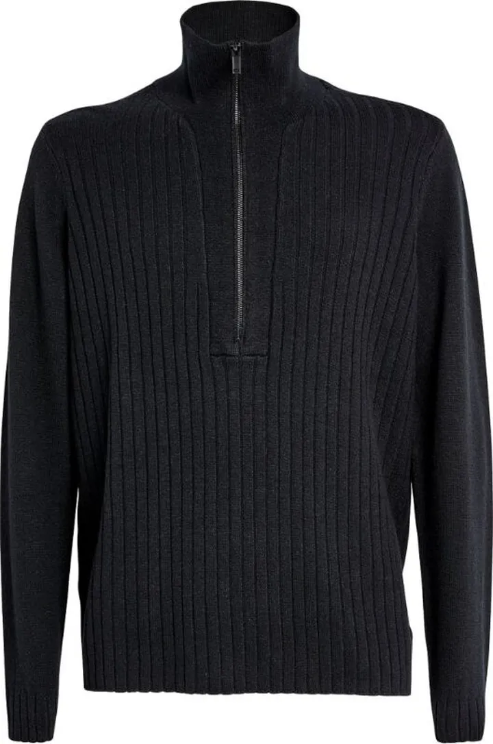 Paige Wool-Hemp O'Brian Half-Zip Sweater