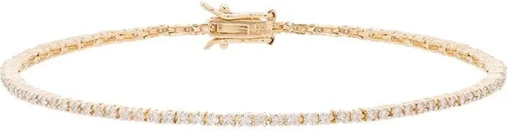 14K yellow gold diamond tennis bracelet
