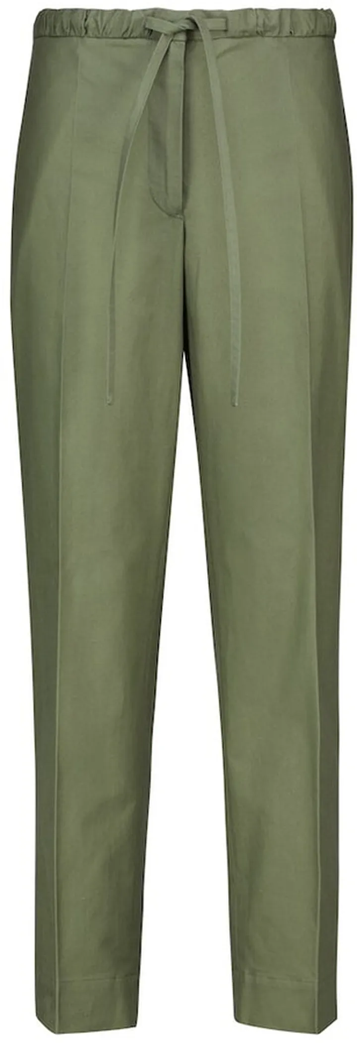 High-rise straight cotton pants