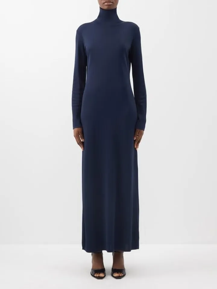Alicho High-neck Jersey Gown
