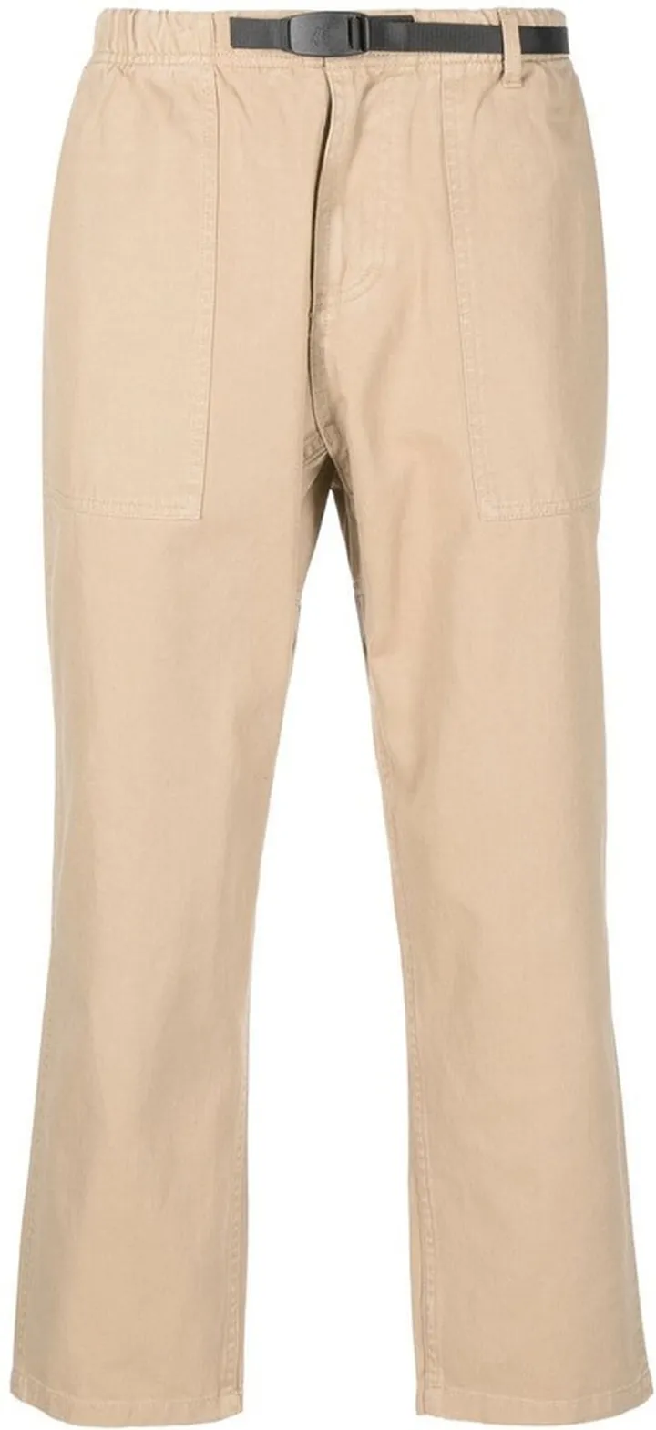 Belted-Waist Cropped Trousers