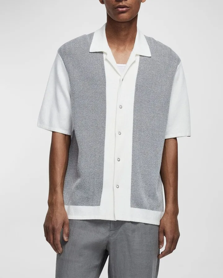Men's Herringbone Camp Shirt