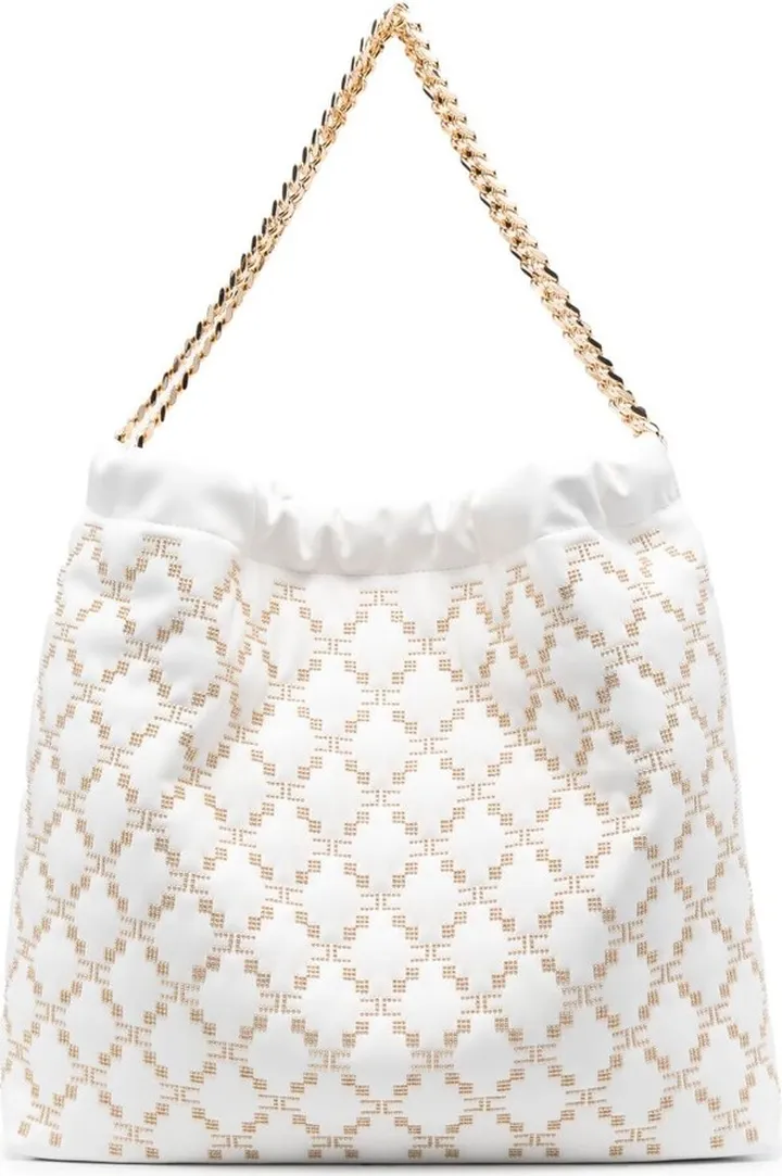 Gold-Tone Embellished Studs Tote Bag