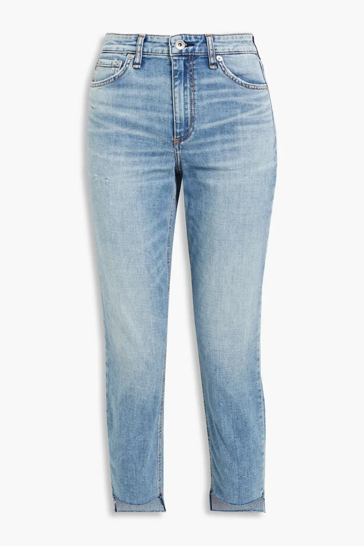 Nina cropped high-rise skinny jeans