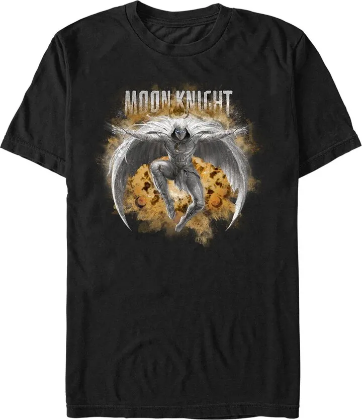 Men's Marvel: Moon Knight Jumping Into Action T-Shirt - Black - Small