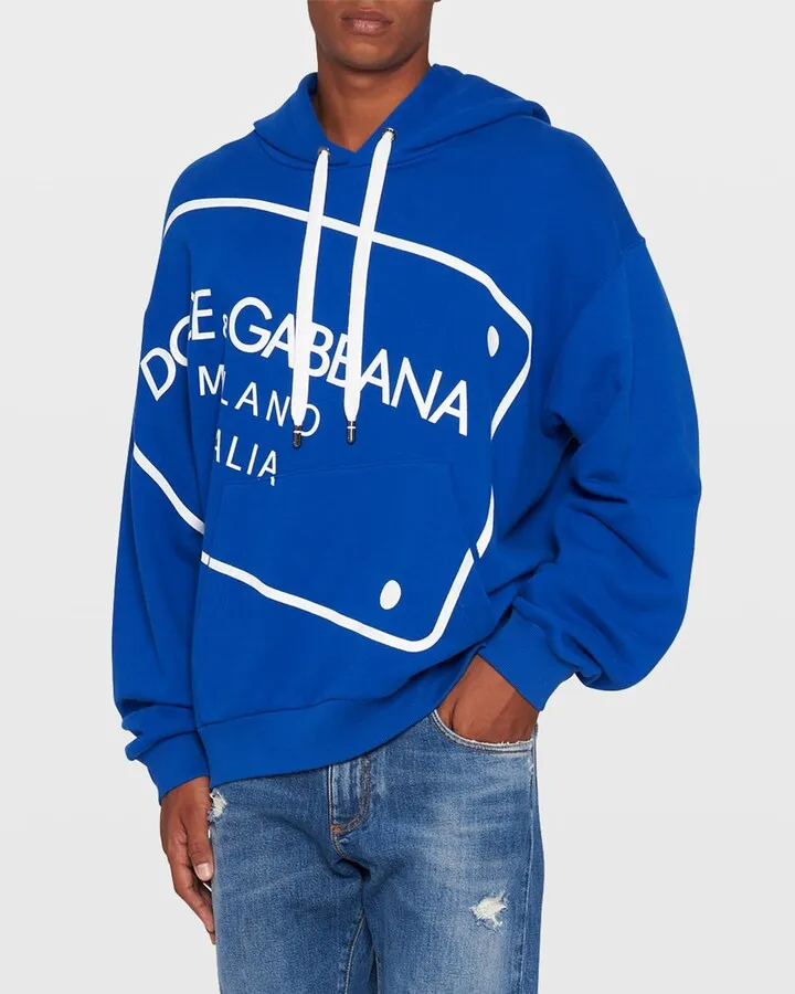 Men's DG Plaque-Print Hoodie
