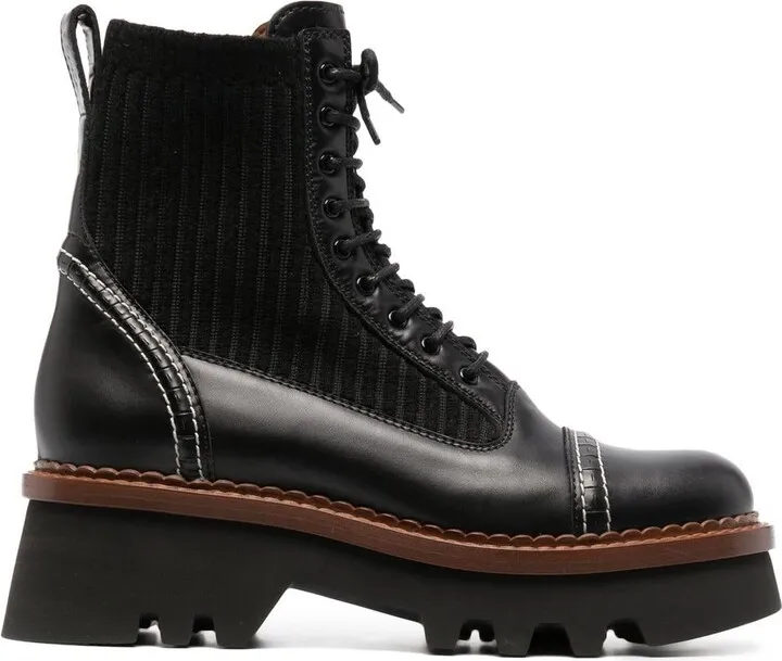 Owena flatform lace-up boots