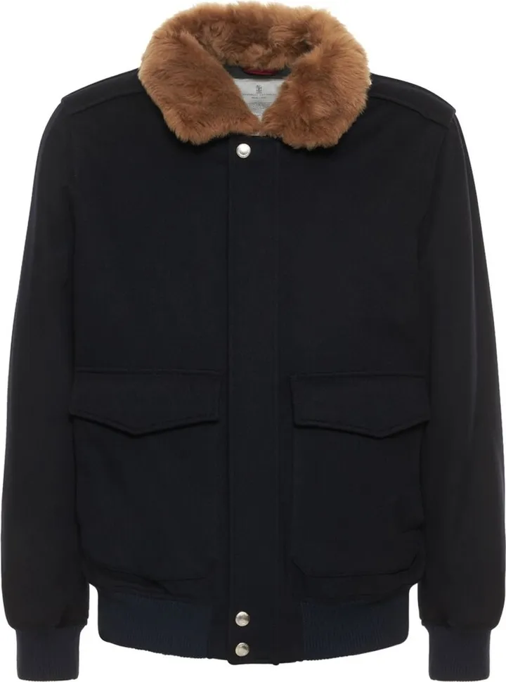 Wool bomber jacket