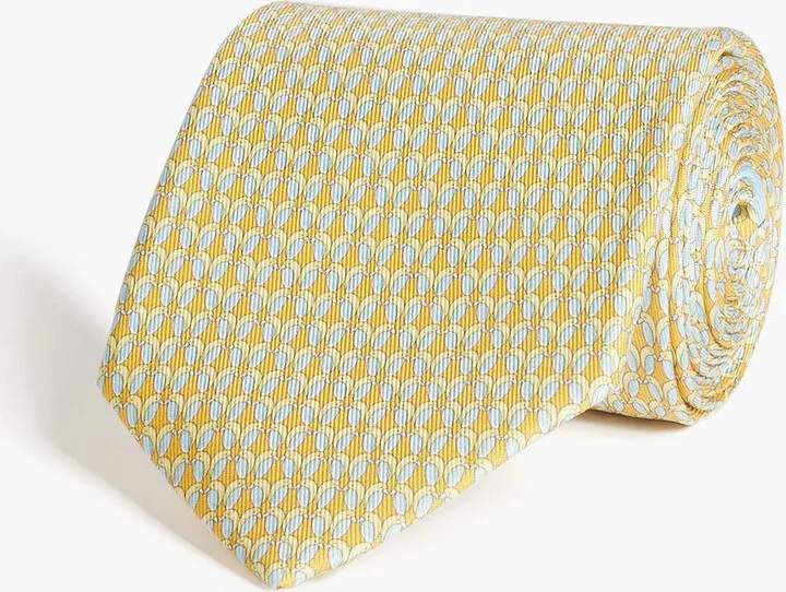 Printed silk-twill tie