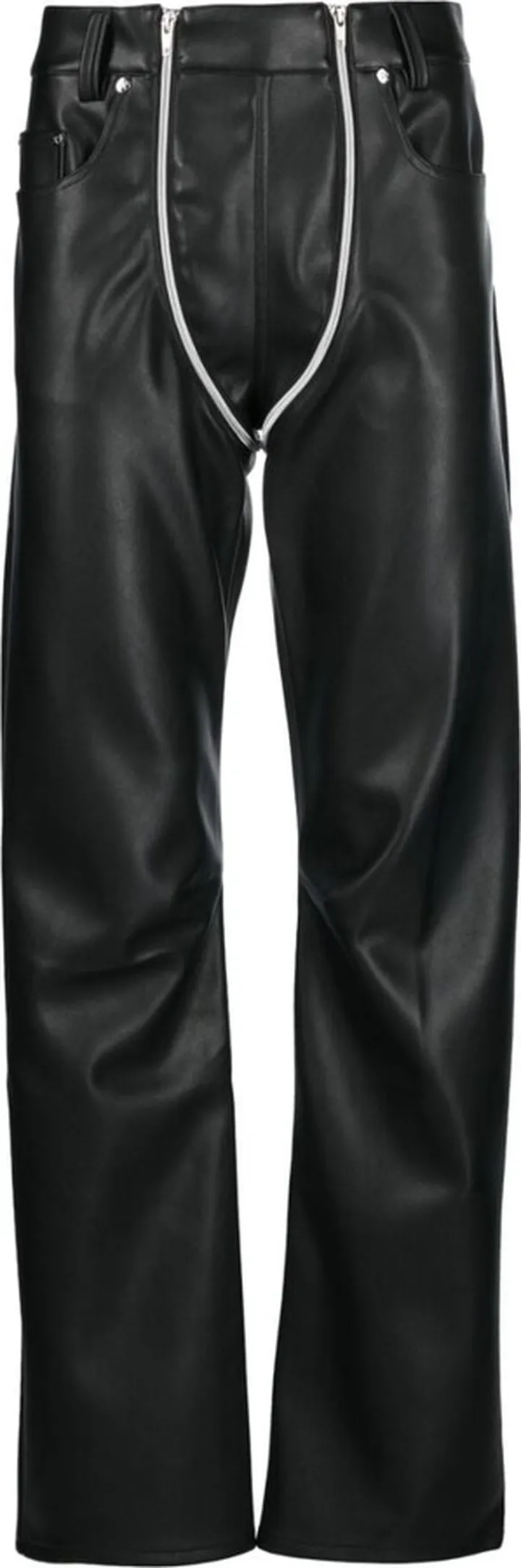 Double-Zip Flared Trousers