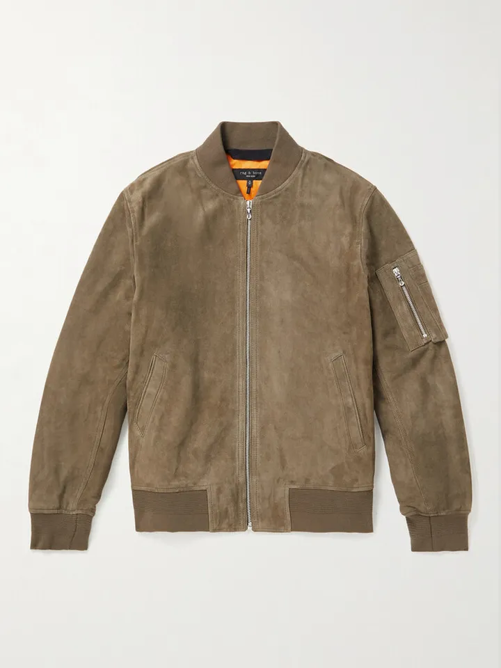 Manston Suede Bomber Jacket