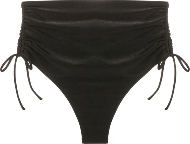 Side Ruched-Detail Bikini Bottoms