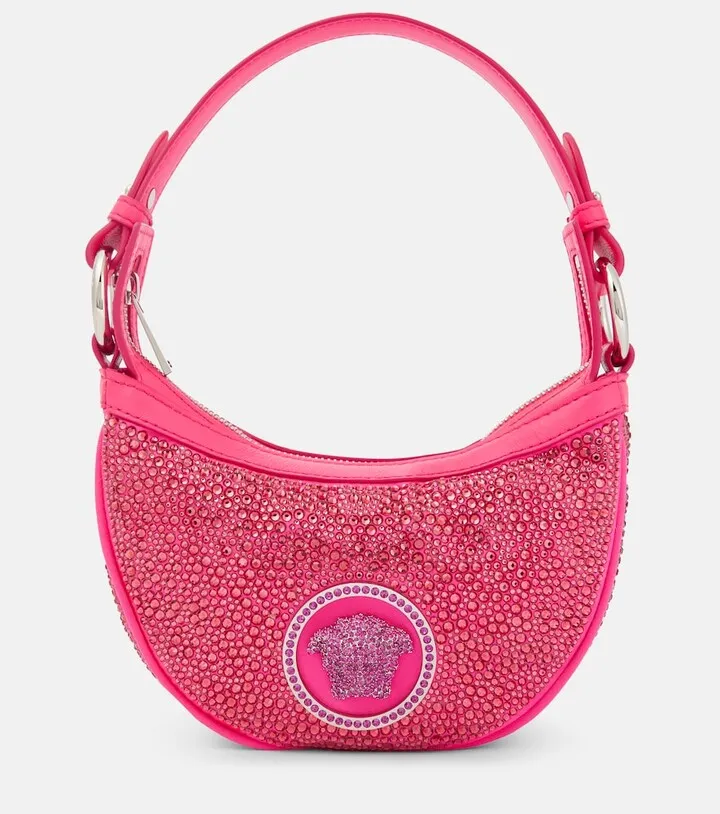 Crystal Repeat Mini embellished leather shoulder bag