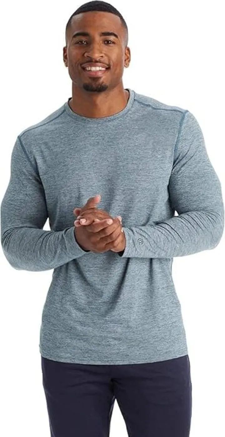 C9 Champion Men's Long Sleeve Tech Tee (Jetson Blue Heather) Men's T Shirt