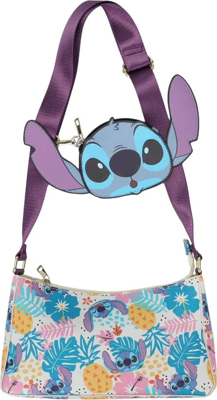 Disney Stitch Pineapple & Palm Leaves Women’s Hand Bag With Coin Purse