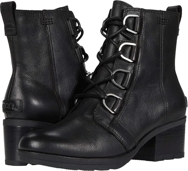 SOREL Cate Lace (Black) Women's Lace-up Boots