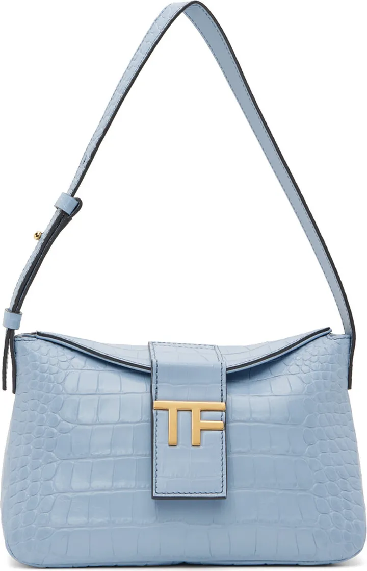 TOM FORD Blue Croc Bag