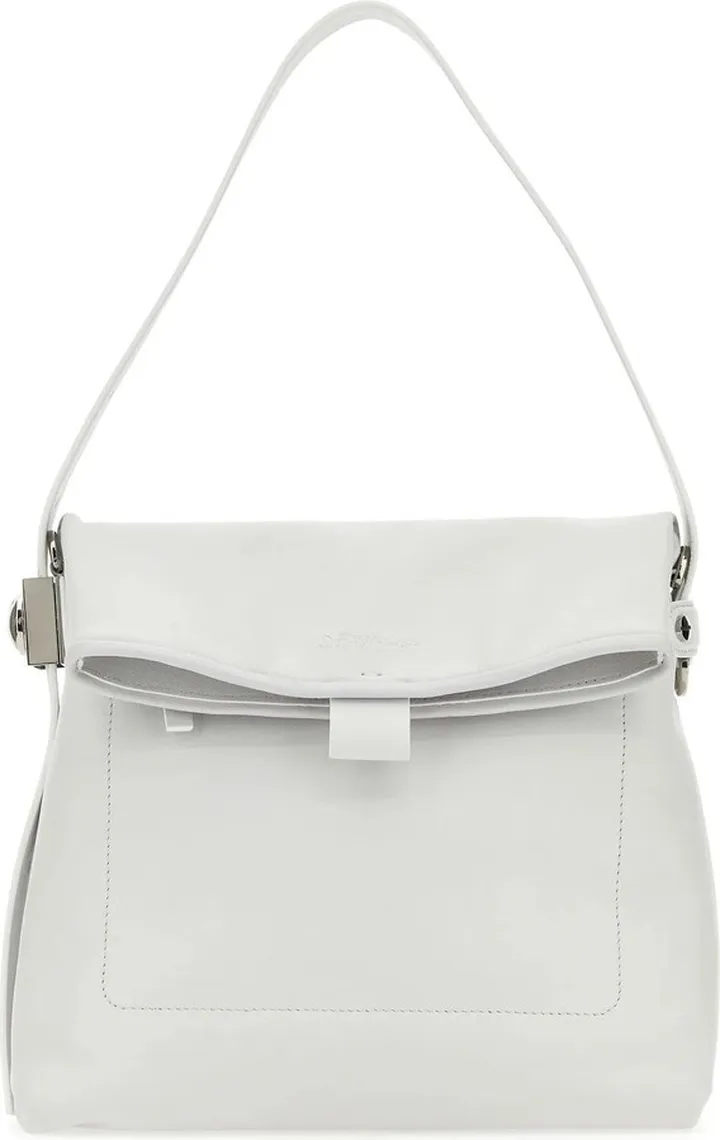 Shoulder bag realized in smooth leather characterized by in relief logo at the front.