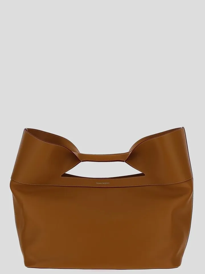 Alexander McQueen The Bow Logo Printed Tote Bag