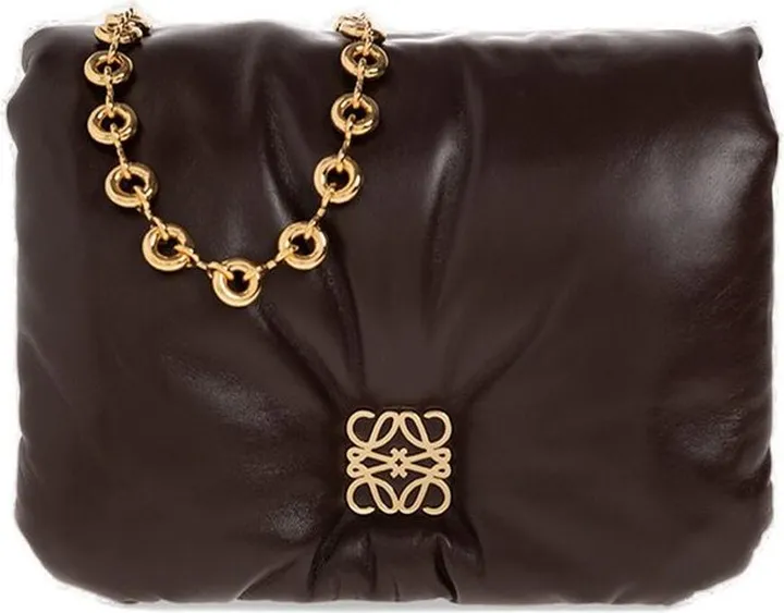Loewe Goya Puffer Chained Shoulder Bag