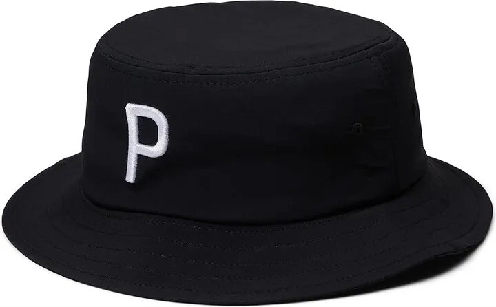 PUMA Golf Bucket P Hat (Puma Black) Caps