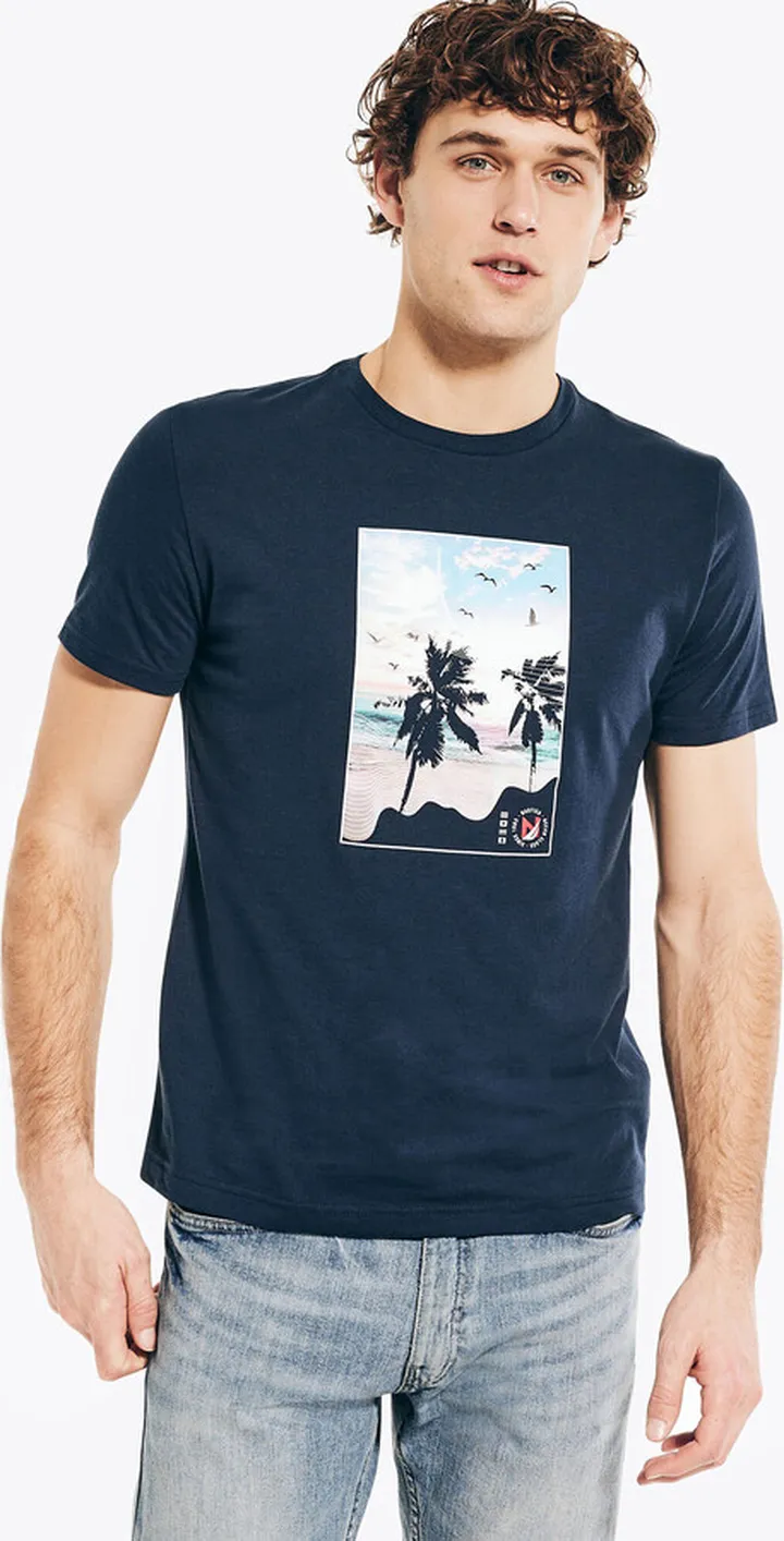 Sustainably Crafted Beach Vibes Graphic T-Shirt