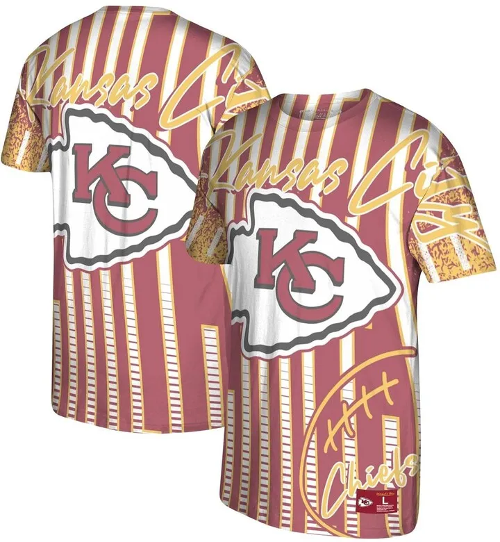 Men's Mitchell & Ness Red Kansas City Chiefs Jumbotron T-shirt