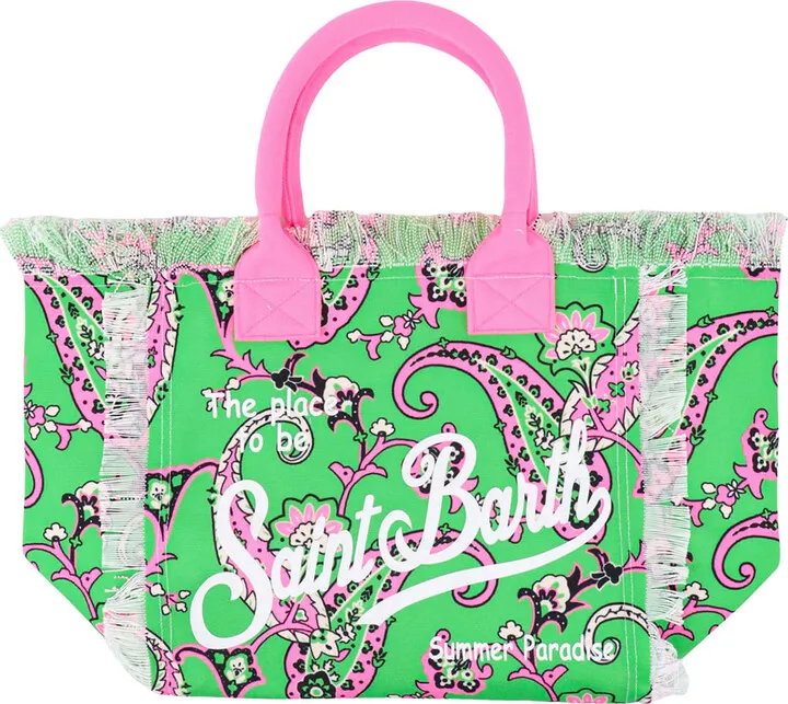 Multicolor canvas handbag