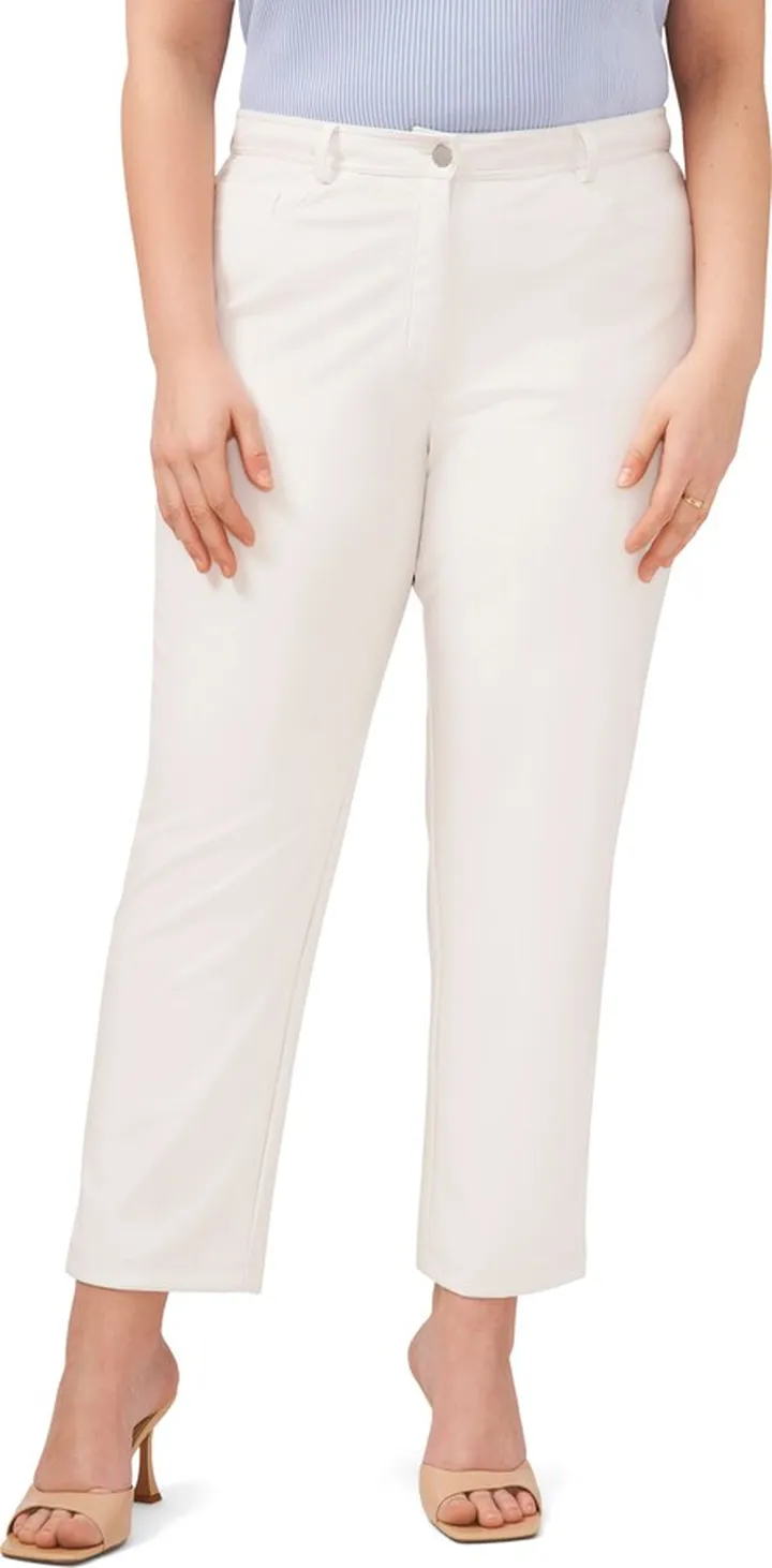 Straight Leg Faux Leather Pants
