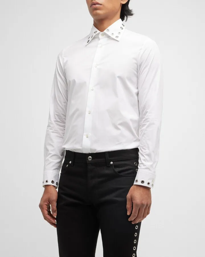 Men's Metal Eyelet Sport Shirt