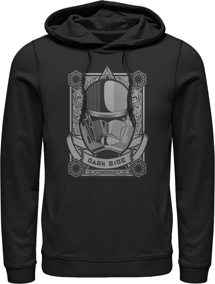 Men's Star Wars: The Rise of Skywalker Sith Trooper Playing Card Pull Over Hoodie - Black - X Large