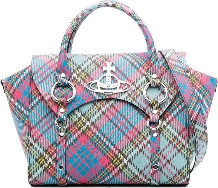 Betty check-print tote bag