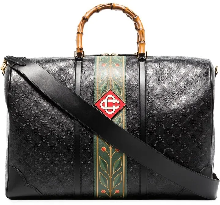 Monogram leather holdall