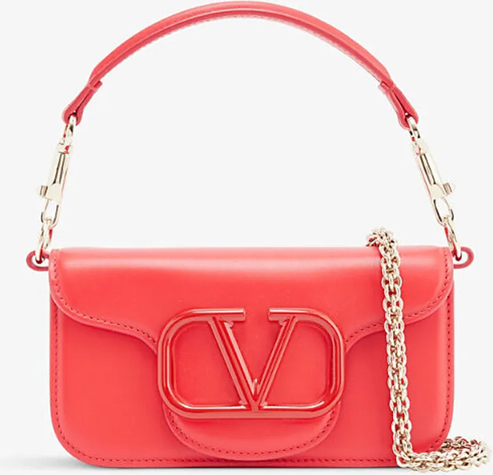 Womens Rouge Pur Locò Small Logo-plaque Leather Shoulder bag