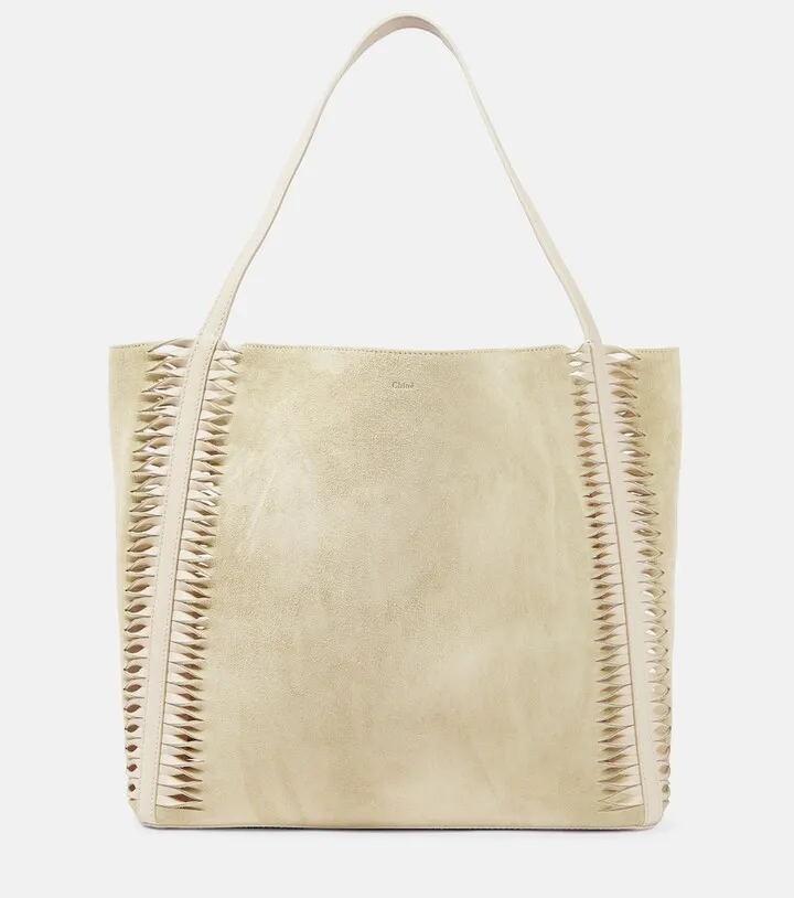 Louela suede and leather tote bag