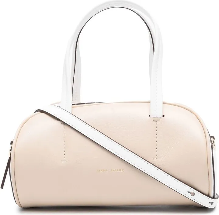 Cylinder two-tone tote
