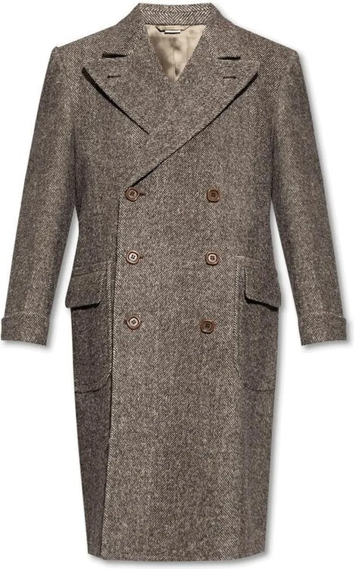 Gucci V-Neck Double Breasted Coat