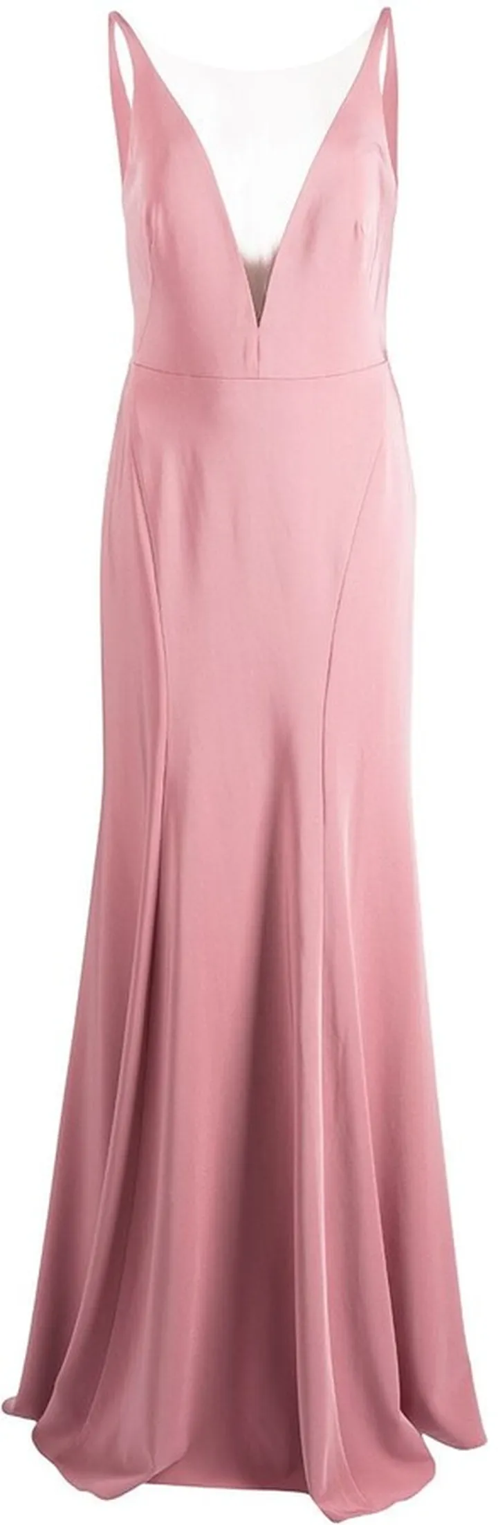 Crema plunging V-neck dress