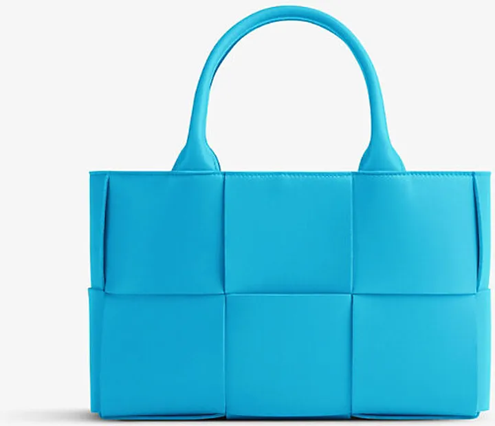 Womens Pool-gold Arco Mini Leather Tote bag