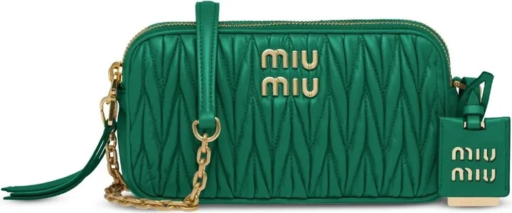 Matelassé-Effect Leather Mini Bag
