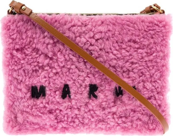 Marni Logo-Embroidered Crossbody Bag