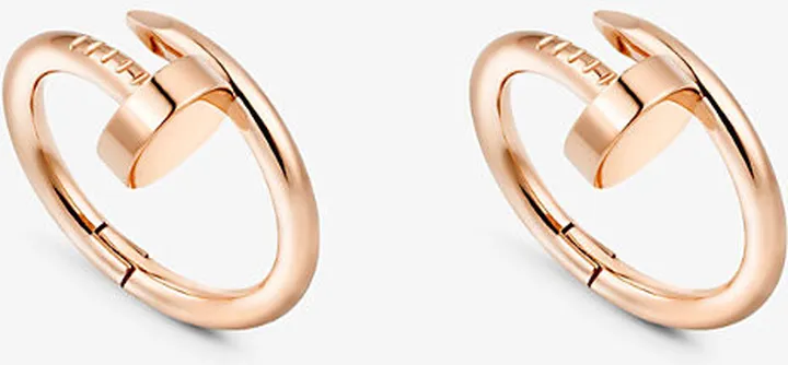 Mens Juste Un Clou 18ct Solid Pink-gold Cufflinks